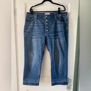 Abercrombie Ankle Straight Ultra High Rise Jeans Size 34/18